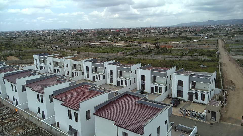Jolly Homes Ghana - Aerial view of modern residential development